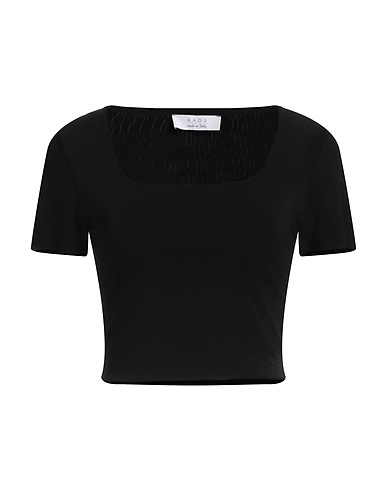 KAOS Crop top Nero 75% Acetato, 18% Poliammide, 7% Elastan