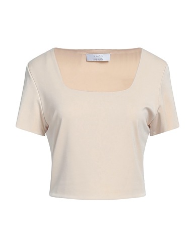 KAOS Crop top Panna 75% Acetato, 18% Poliammide, 7% Elastan