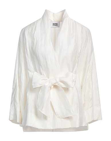 ALPHA STUDIO Top Ivory 88% Linen, 12% Polyamide