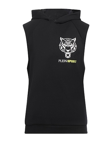PLEIN SPORT Hooded sweatshirt Black 52% Cotton, 48% Polyester
