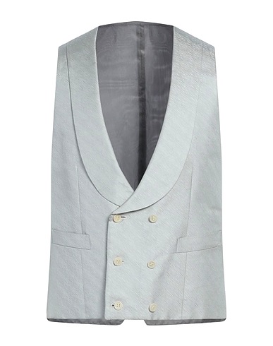 CANALI Waistcoat Light grey 100% Silk