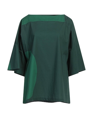 LIVIANA CONTI Top VERDE SCURO 96% Cotton, 4% Elastane