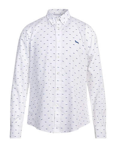 HARMONT & BLAINE Patterned shirt White 100% Cotton