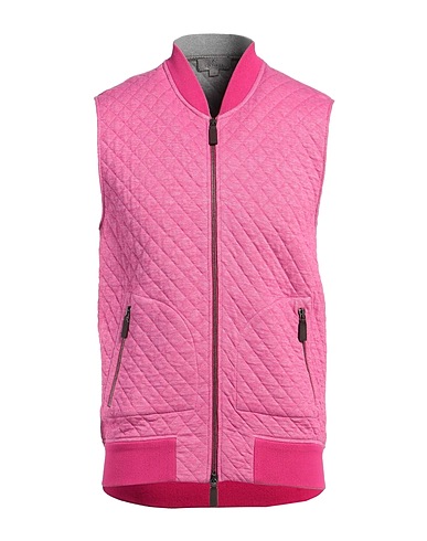 CANALI Vest Magenta 62% Cotton, 25% Linen, 13% Polyester