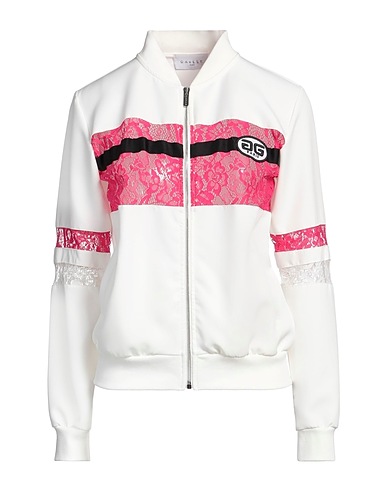 GAëLLE Paris Sweatshirt Ivory 89% Polyester, 11% Elastane, Polyamide, Viscose