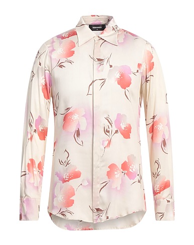 DSQUARED2 Patterned shirt Beige 100% Viscose