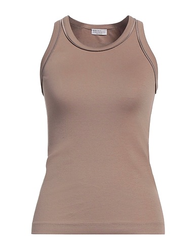 BRUNELLO CUCINELLI Vest 94% Cotton, 6% Elastane, Silk