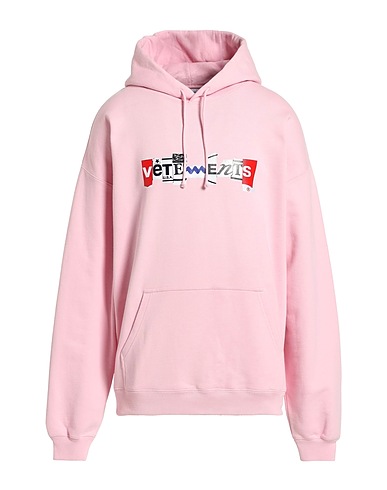 VETEMENTS Hooded track jacket  Pink 80% Cotton, 20% Polyester
