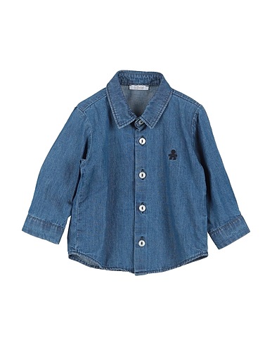LE BEBÉ Jeanshemd Blau 100% Baumwolle