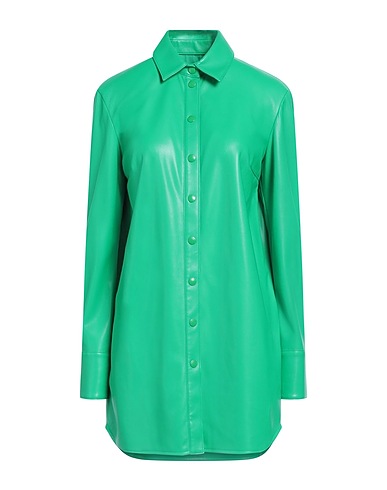 PATRIZIA PEPE Solid colour shirts & blouses Green 100% Polyurethane