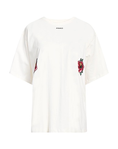 PINKO T-shirt Ivory 95% Cotton, 5% Elastane