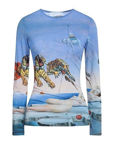 RABANNE T-shirt Light blue 87% Viscose, 13% Elastane