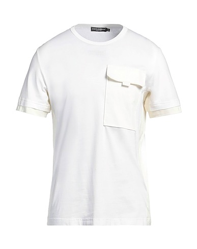 DOLCE&GABBANA T-shirt White 100% Cotton, Polyurethane