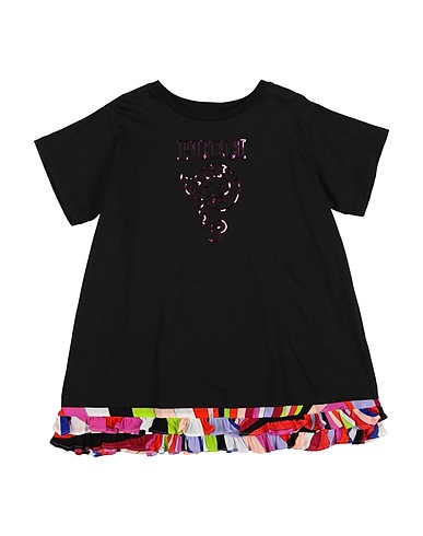 PUCCI T-shirt Nero 100% Cotone, Viscosa