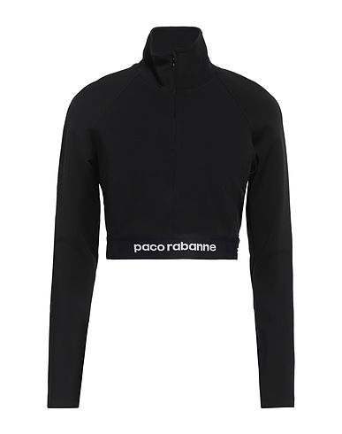 RABANNE Crop top Nero 75% Poliammide, 25% Elastan