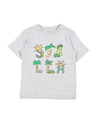 STELLA McCARTNEY KIDS T-shirt Light grey 100% Cotton, Elastane