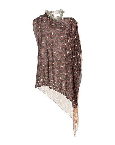 DRIES VAN NOTEN Seidentop Braun 100% Seide