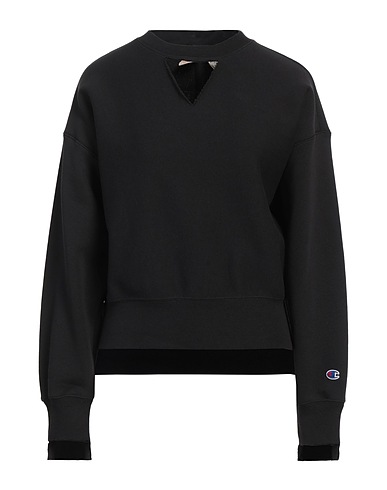 CHAMPION Sweatshirt Black 65% Cotton, 35% Polyester, Elastane