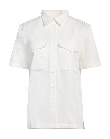 NILI LOTAN Μονόχρωμα πουκάμισα και μπλούζες Λευκό 100% Βαμβάκι