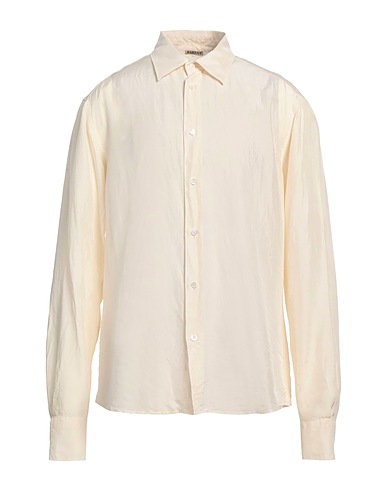 BARENA Solid colour shirt Ivory 100% Silk