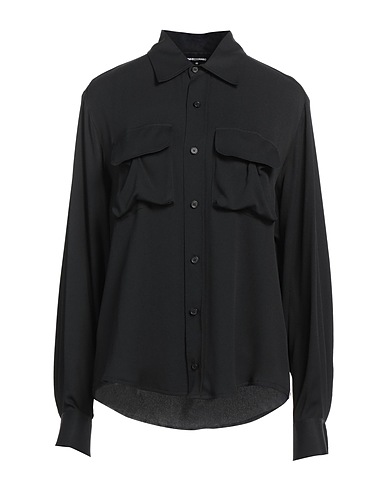 DSQUARED2 Solid color shirts & blouses Black 57% Acetate, 43% Silk