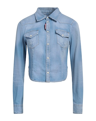DSQUARED2 Denim shirt Blue 98% Cotton, 2% Elastane