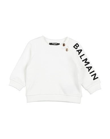 BALMAIN Felpa Bianco 100% Cotone