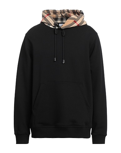 BURBERRY Hooded track jacket  Black 100% Cotton, Elastane
