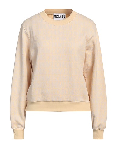 MOSCHINO Sweatshirt Pastel yellow 66% Cotton, 34% Polyester, Elastane