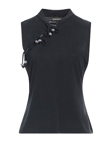 EMPORIO ARMANI Top Black 90% Cupro, 10% Elastane