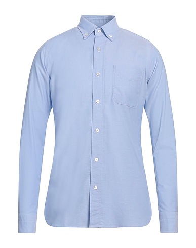 TOM FORD Camicia tinta unita Blu chiaro 100% Cotone