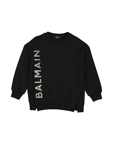 BALMAIN Sweatshirt Black 100% Cotton, Elastane