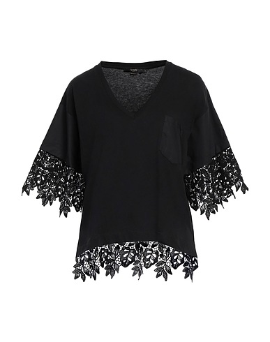 SEVENTY VENEZIA T-shirt Black 100% Cotton, Polyester