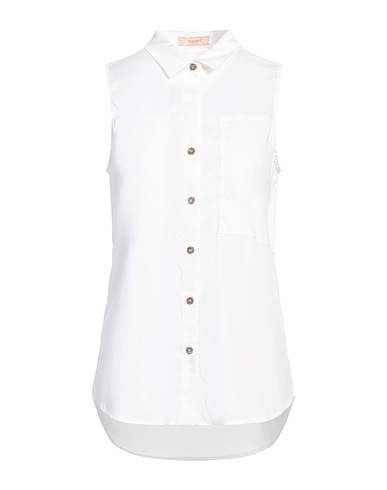 MARANI JEANS Camicie e bluse tinta unita Bianco 68% Cotone, 28% Poliammide, 4% Elastan