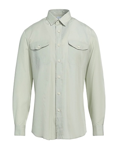CARUSO Solid colour shirt Sage green 100% Tencel™