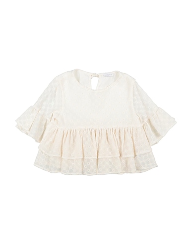 MEILISA BAI Top AVORIO 85% Polyester, 15% Cotton