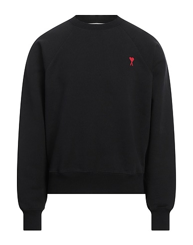 AMI ALEXANDRE MATTIUSSI Sweat-shirt Noir 99% Coton biologique, 1% Élasthanne