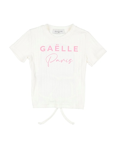 GAëLLE Paris T-shirt White 66% Viscose, 31% Polyester, 3% Elastane