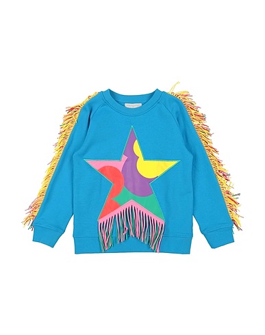 STELLA McCARTNEY KIDS Sweatshirt Azure 100% Organic cotton, Elastane, Polyester