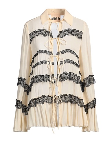 ANIYE BY Lace shirts & blouses Beige 100% Viscose, Polyamide
