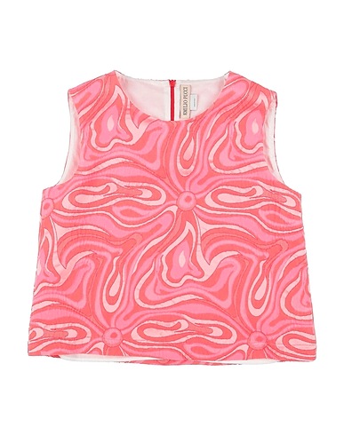 PUCCI Top Coral 51% Polyester, 41% Acetate, 8% Acrylic