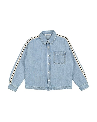 PALM ANGELS Denim shirt Blue 100% Cotton, Polyester