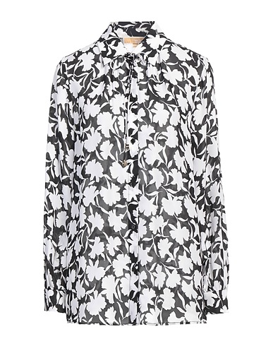 MICHAEL MICHAEL KORS Floral shirts & blouses Black 60% Viscose, 40% Silk