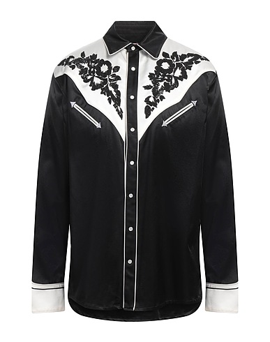 KENZO Patterned shirt Black 58% Cotton, 42% Rayon, Polyester