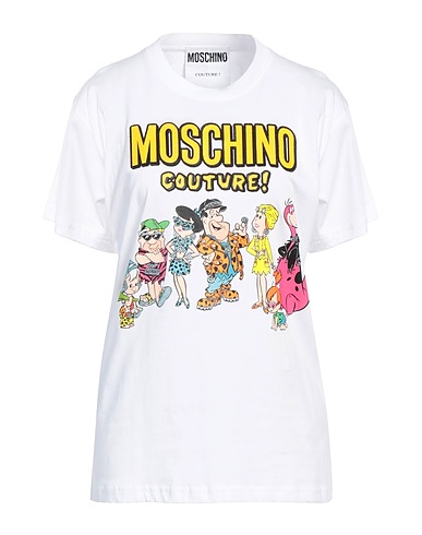 MOSCHINO T-shirt COUTURE + THE FLINTSTONES White 100% Cotton