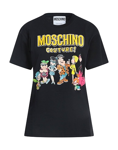 MOSCHINO T-shirt COUTURE + THE FLINTSTONES Black 100% Cotton