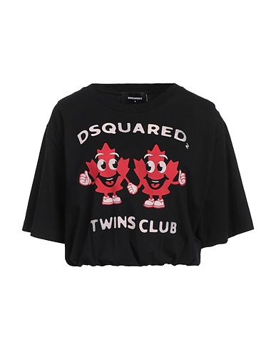 DSQUARED2 Crop top Black 100% Cotton