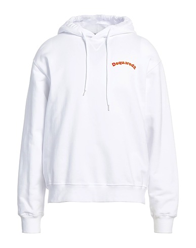 DSQUARED2 Felpa Bianco 100% Cotone, Elastan