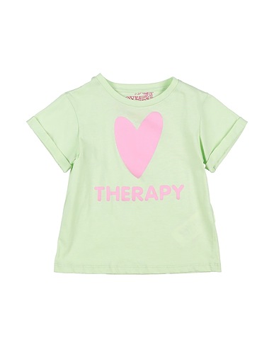 LOVE THERAPY T-shirt Light green 100% Cotton