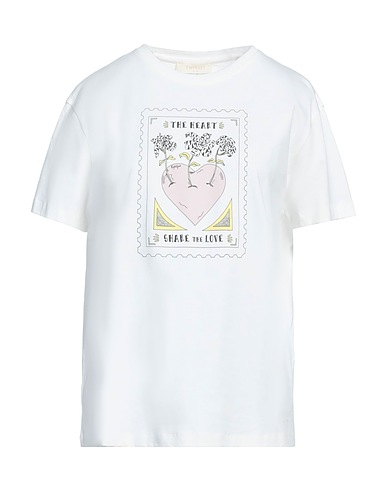 TWINSET T-shirt White 100% Cotton, Lyocell